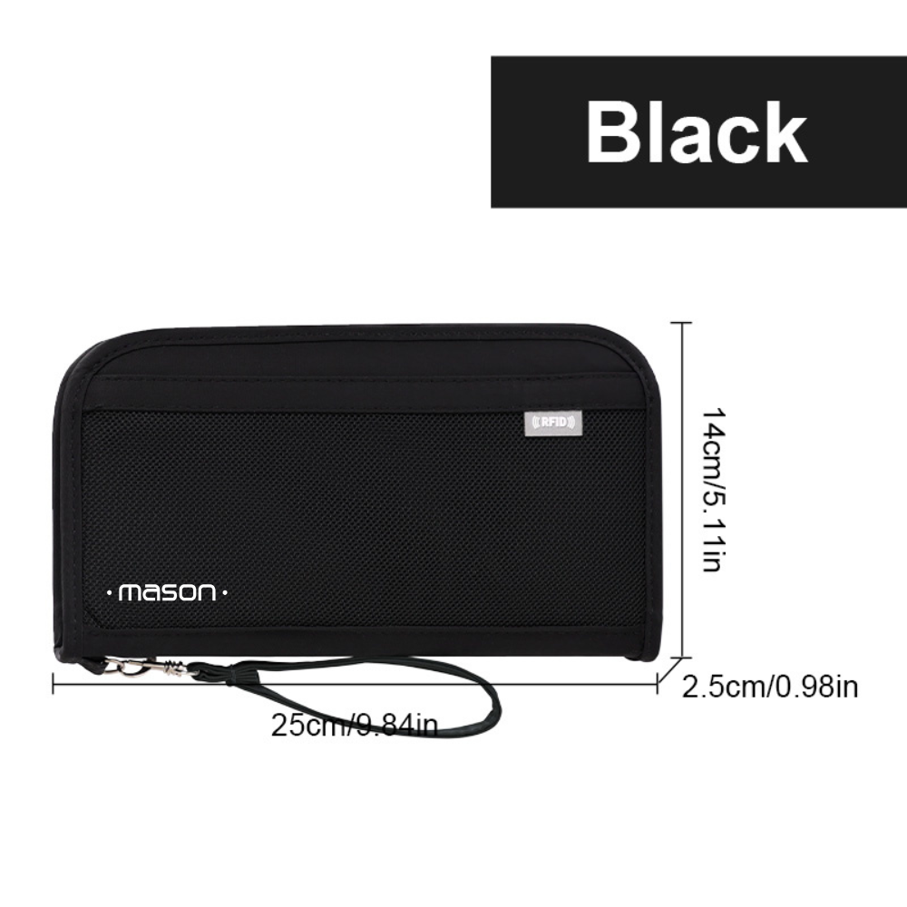 Mason Passport Holder | Black