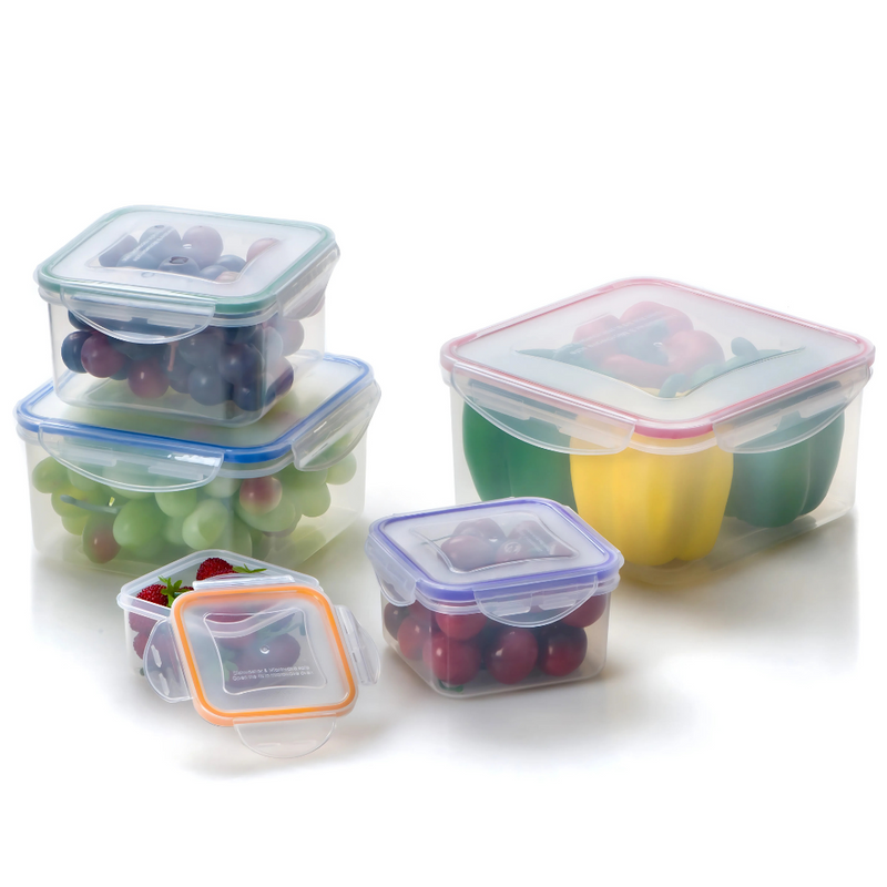 Milex 5pcs Square Container Set | Colours May Vary