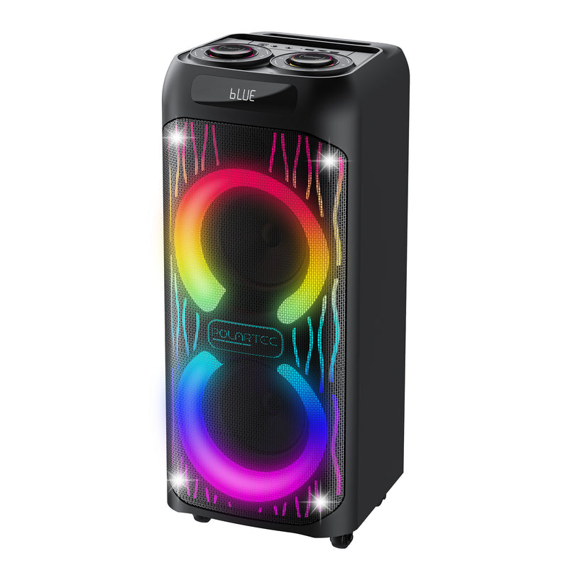 Polartec Viper 100W RMS Party Speaker – Portable Bluetooth Party Speaker with Wireless Microphone & LED Lights
