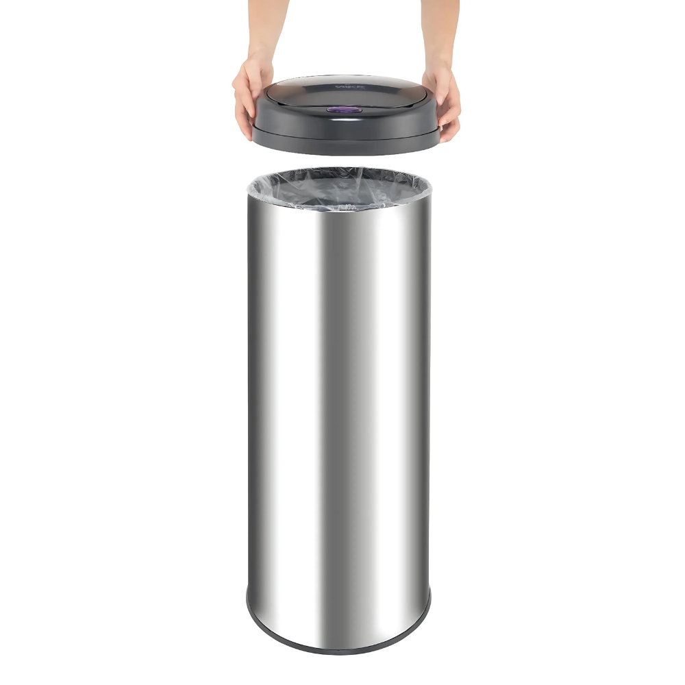 HomeMax 50L Round S/S Sensor Bin