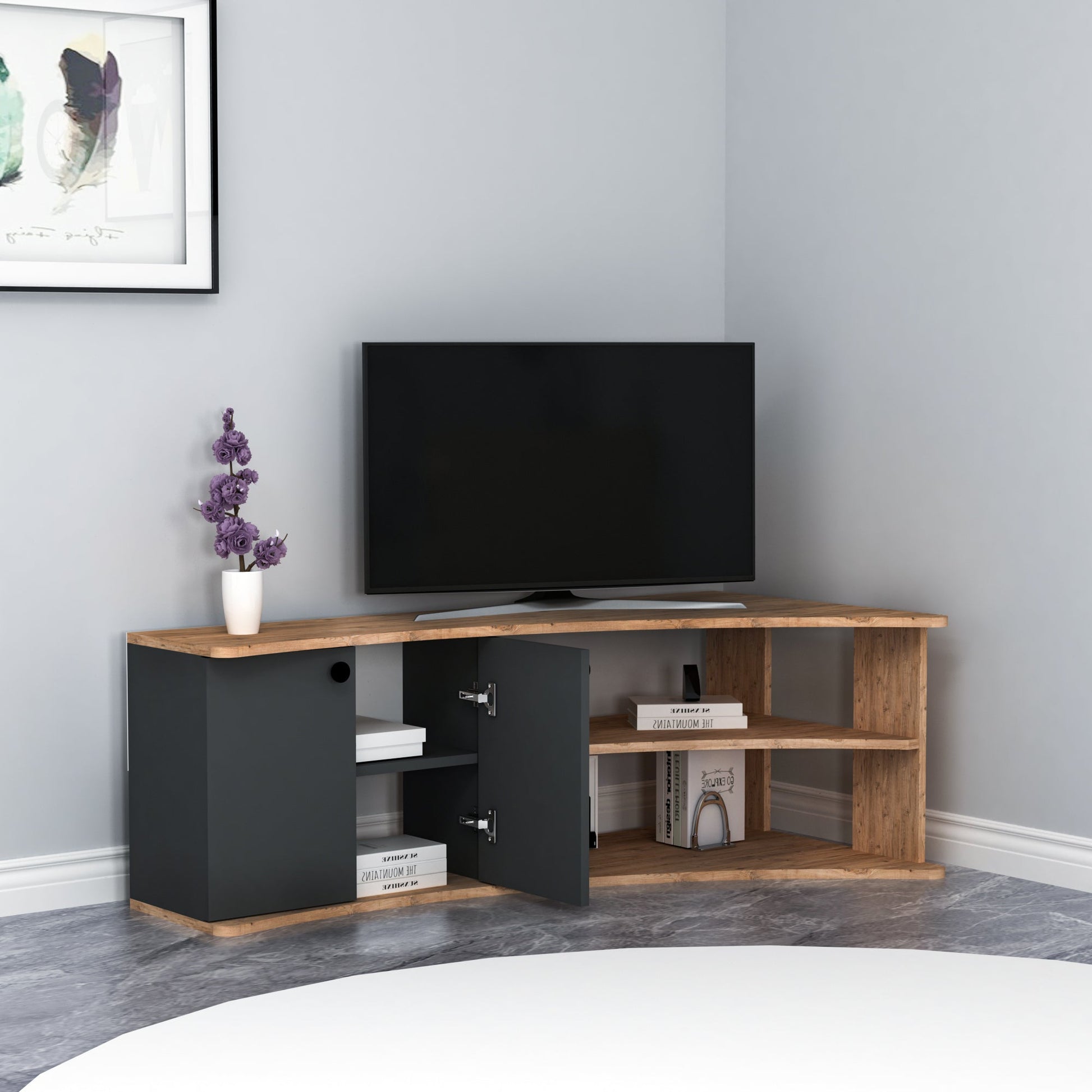 Armoire Dion TV Stand Assorted Colours - Homemark