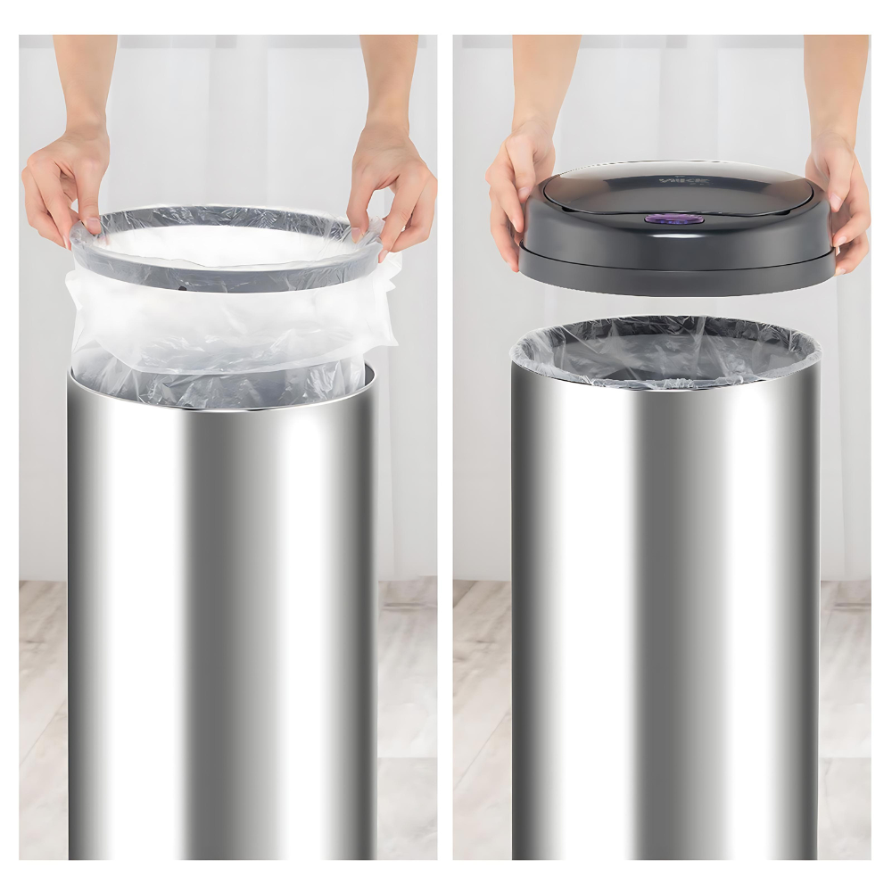 HomeMax 50L Round S/S Sensor Bin