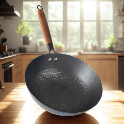 Royal Diamond Cast Iron Wok 28cm