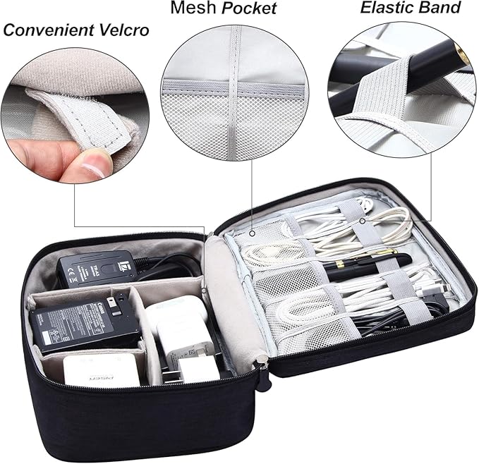 Mason Cable Organizer Bag | Black