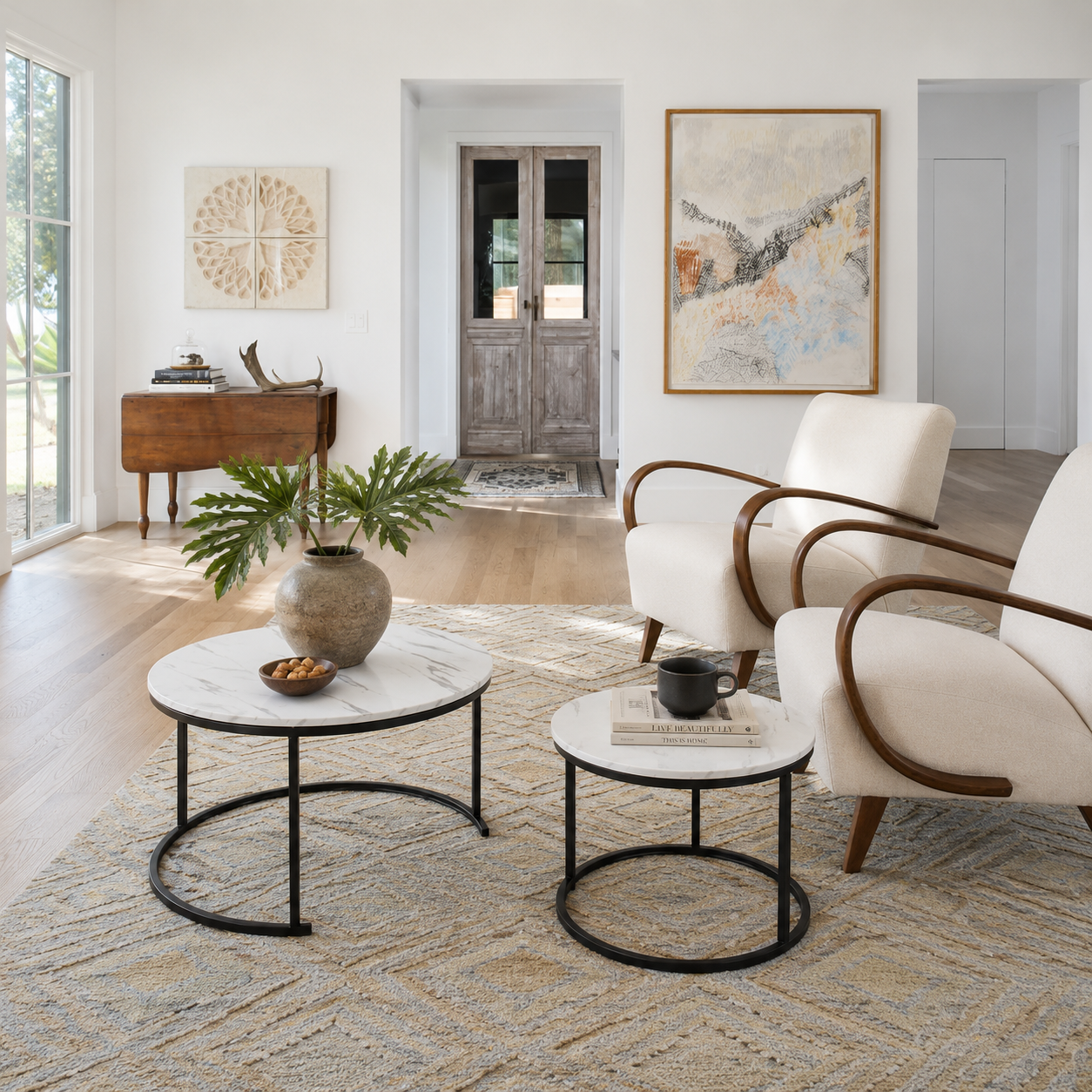 Armoire Coffee Table Set | White or Black