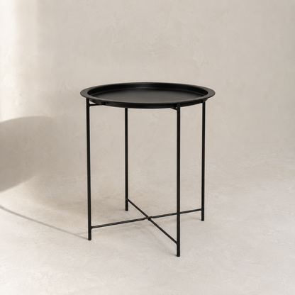 Armoire Oval Folding Coffee Table | Black