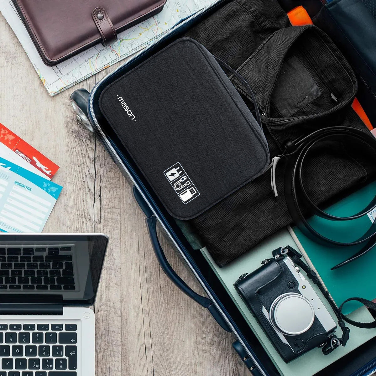 Mason Cable Organizer Bag | Black