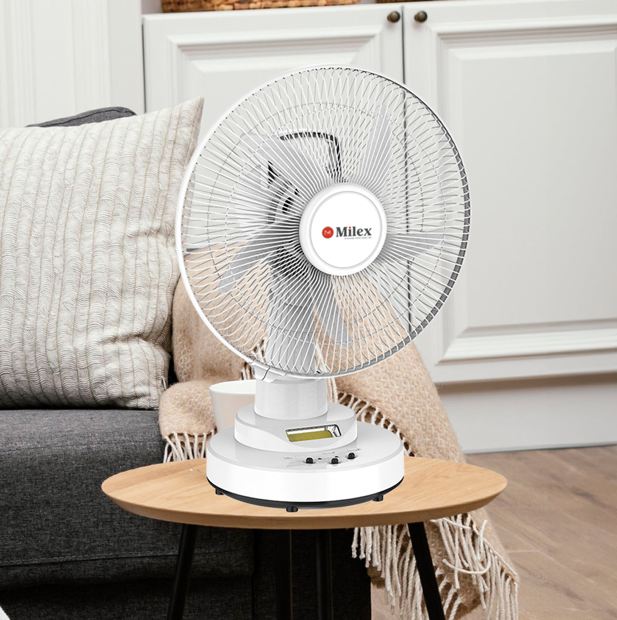 Milex Rechargeable Desk Fan 12"