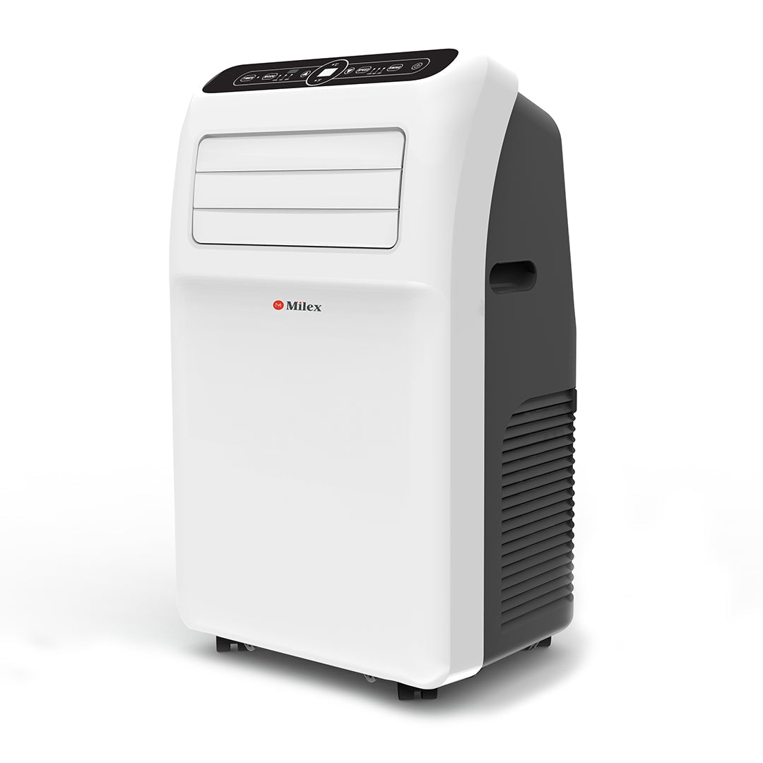 Portable air conditioner with Milex logo on a white background