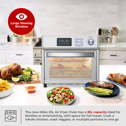 Milex 25L Air Fryer oven with Rotisserie