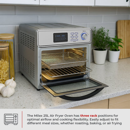 Milex 25L Air Fryer oven with Rotisserie