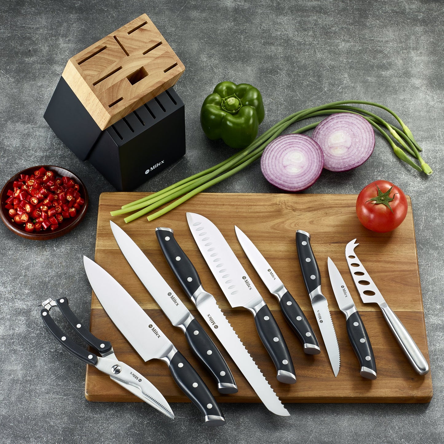 Milex 15pc Knife Block Set