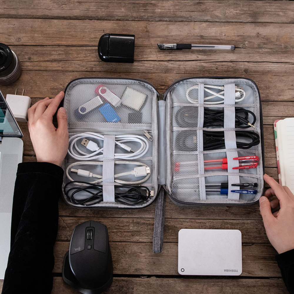 Mason Cable Organizer Bag Small | Grey