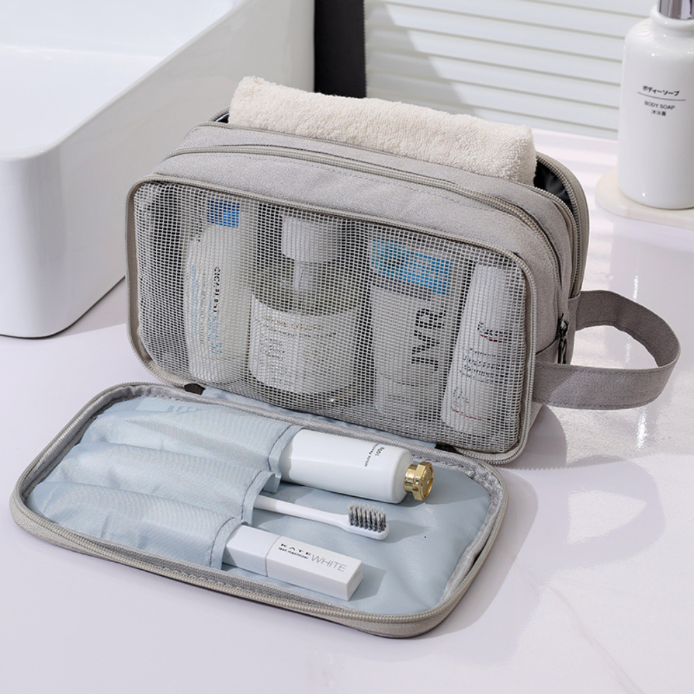 Mason Cosmetic Toiletry Bag | Grey