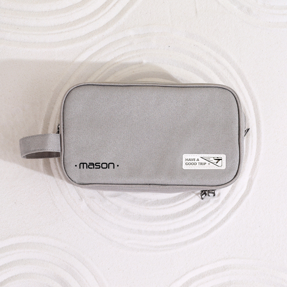 Mason Cosmetic Toiletry Bag | Grey