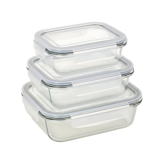 Milex 3pcs Locking Snap Lid Container Set