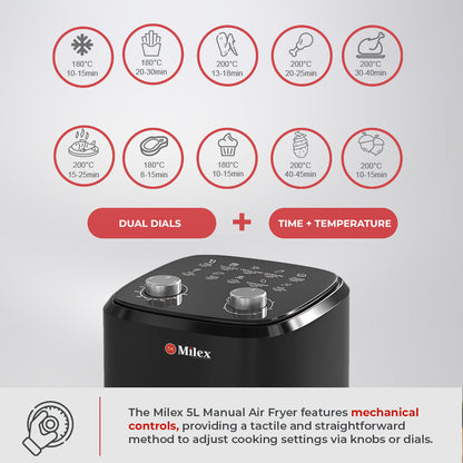 Milex 5L Manual Air Fryer