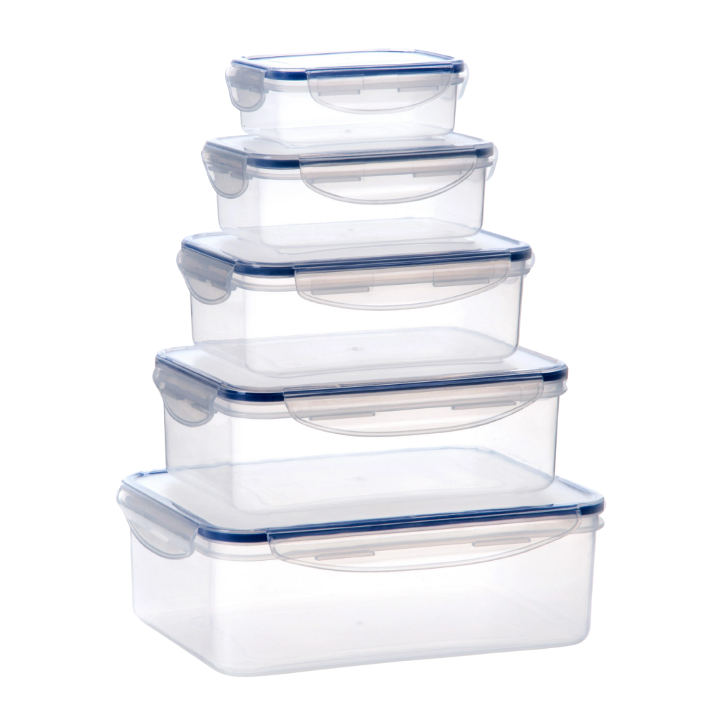 Milex 5pcs Rectangular Container Set | Colours May Vary