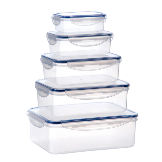 Milex 5pcs Rectangular Container Set | Colours May Vary