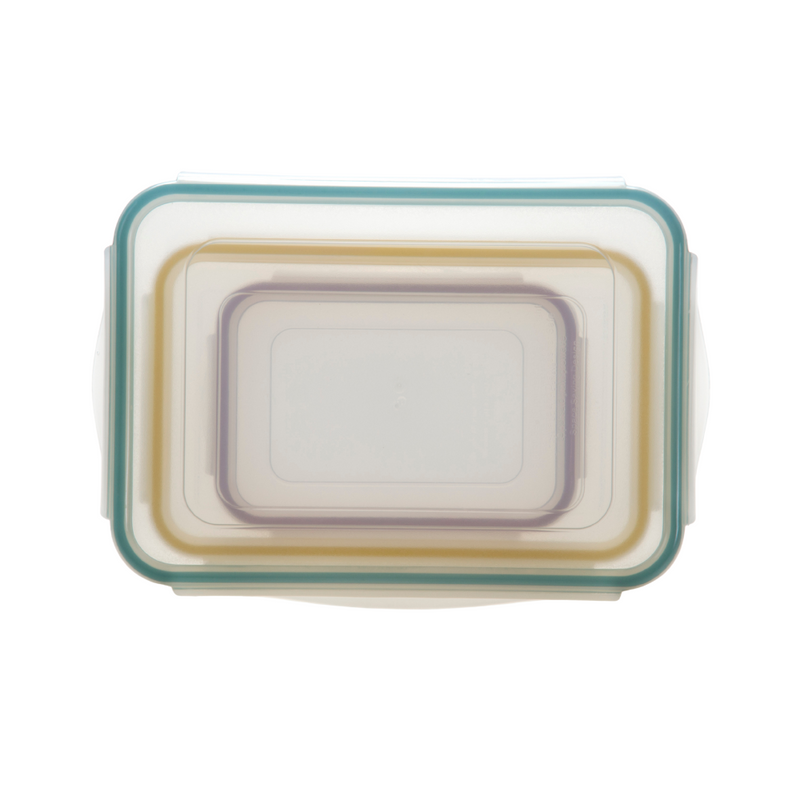 Milex 3 in 1 Rectangular Container Set | Colours May Vary