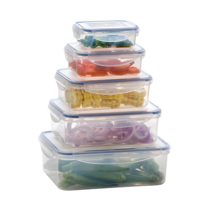 Milex 5pcs Rectangular Container Set | Colours May Vary