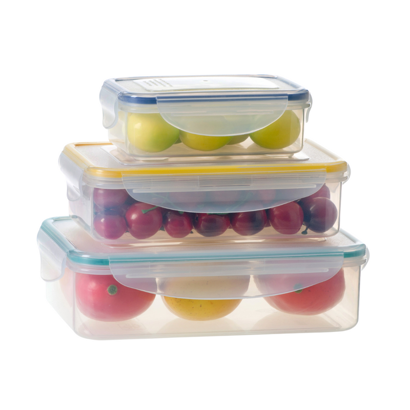Milex 3 in 1 Rectangular Container Set | Colours May Vary