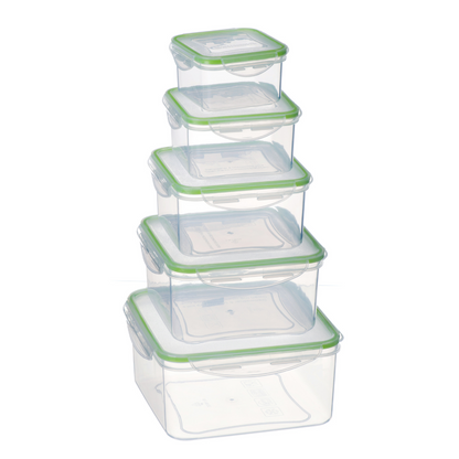 Milex 5pcs Square Container Set | Colours May Vary