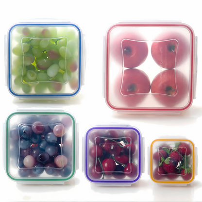 Milex 5pcs Square Container Set | Colours May Vary