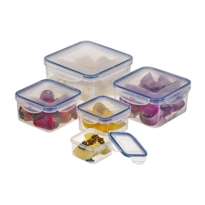 Milex 5pcs Square Container Set | Colours May Vary