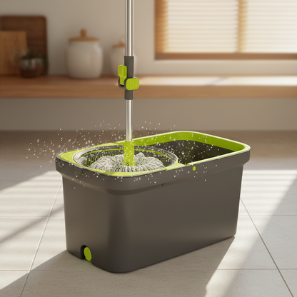 Floormax Top Mop – 360° Spin Mop Cleaning System with Dual-Chamber Bucket