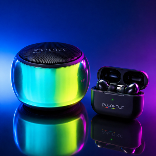 Polartec Joyeux Combo – True Wireless Earbuds & Portable Bluetooth Speaker Bundle