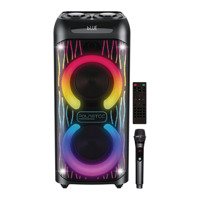 Polartec Viper 100W RMS Party Speaker – Portable Bluetooth Party Speaker with Wireless Microphone & LED Lights