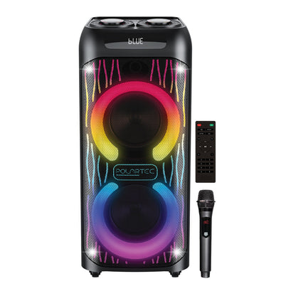 Polartec Viper 100W RMS Party Speaker – Portable Bluetooth Party Speaker with Wireless Microphone & LED Lights