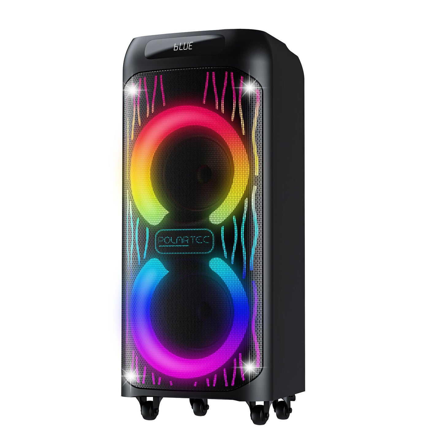 Polartec Viper 100W RMS Party Speaker – Portable Bluetooth Party Speaker with Wireless Microphone & LED Lights