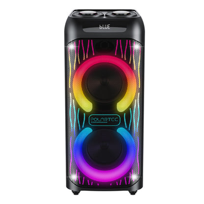 Polartec Viper 100W RMS Party Speaker – Portable Bluetooth Party Speaker with Wireless Microphone & LED Lights