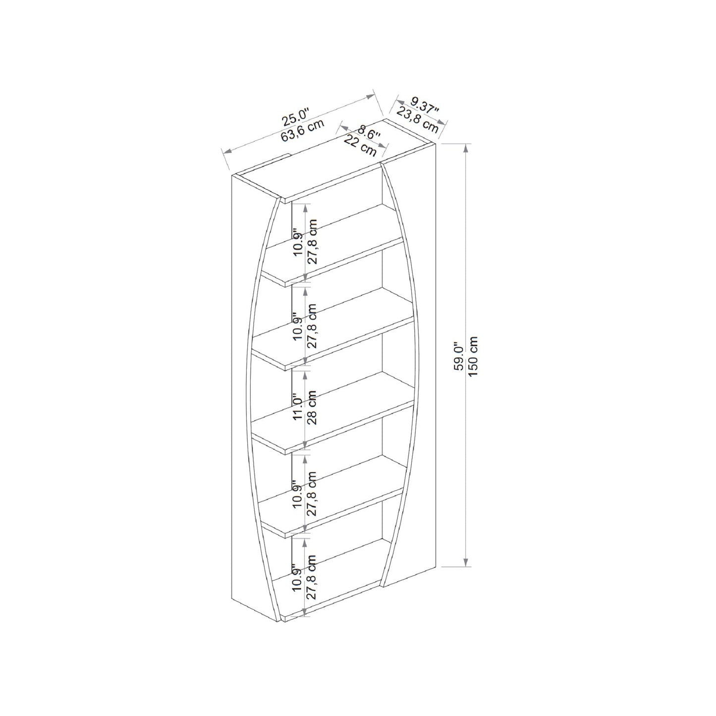 Armoire Nestor Bookcase - Homemark