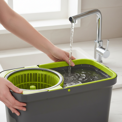 Floormax Top Mop – 360° Spin Mop Cleaning System with Dual-Chamber Bucket