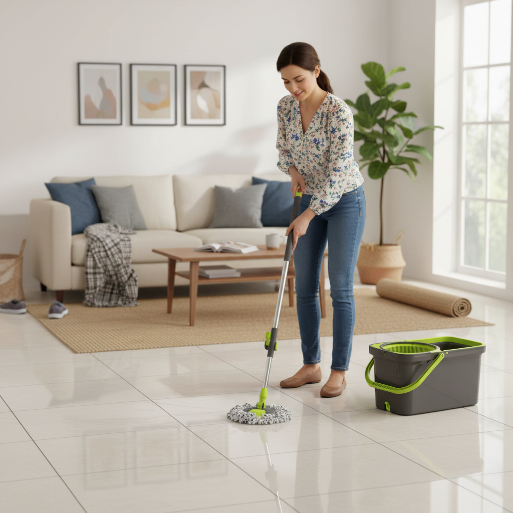 Floormax Top Mop – 360° Spin Mop Cleaning System with Dual-Chamber Bucket