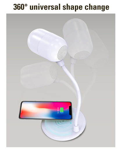 Polaroid LED Lamp, Wireless Charger & Bluetooth Speaker – 3-in-1 Desk Lamp with Qi Charging