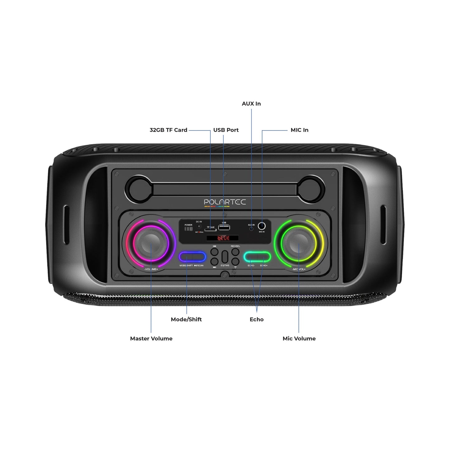 POLARTEC Dual 6.5" Party Speaker