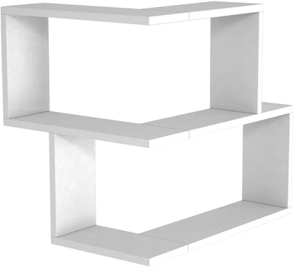 Armoire Bulut Corner Wall Shelf White