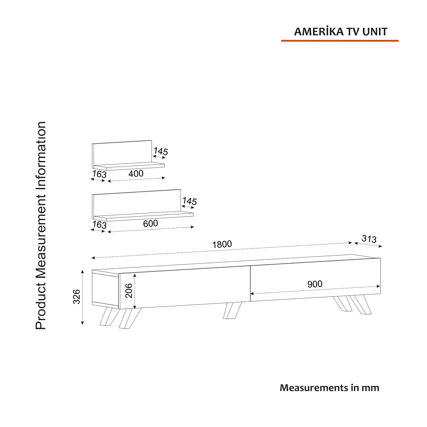 Armoire Amerika TV Unit Sapphire