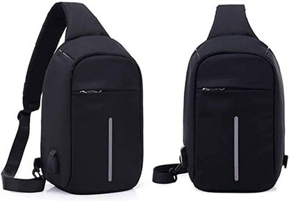 Anti Theft Mini USB Backpack -Black