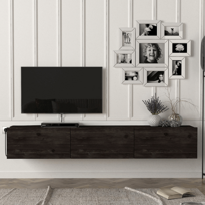 Armoire Damla Floating TV Stand - Dark Brown