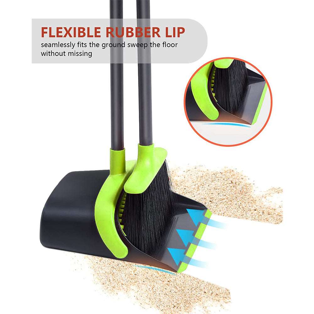 FloorMax Broom & Dustpan with Self Cleaning Brush