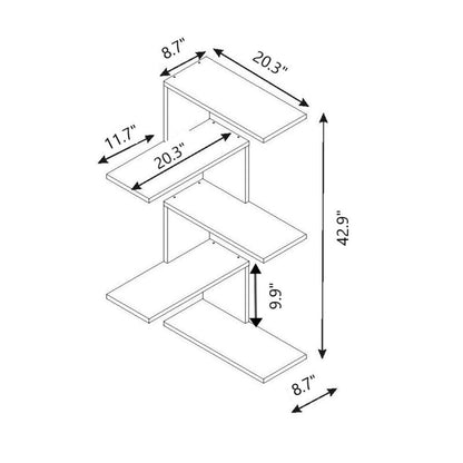 Armoire Caniko Corner Wall Shelf White