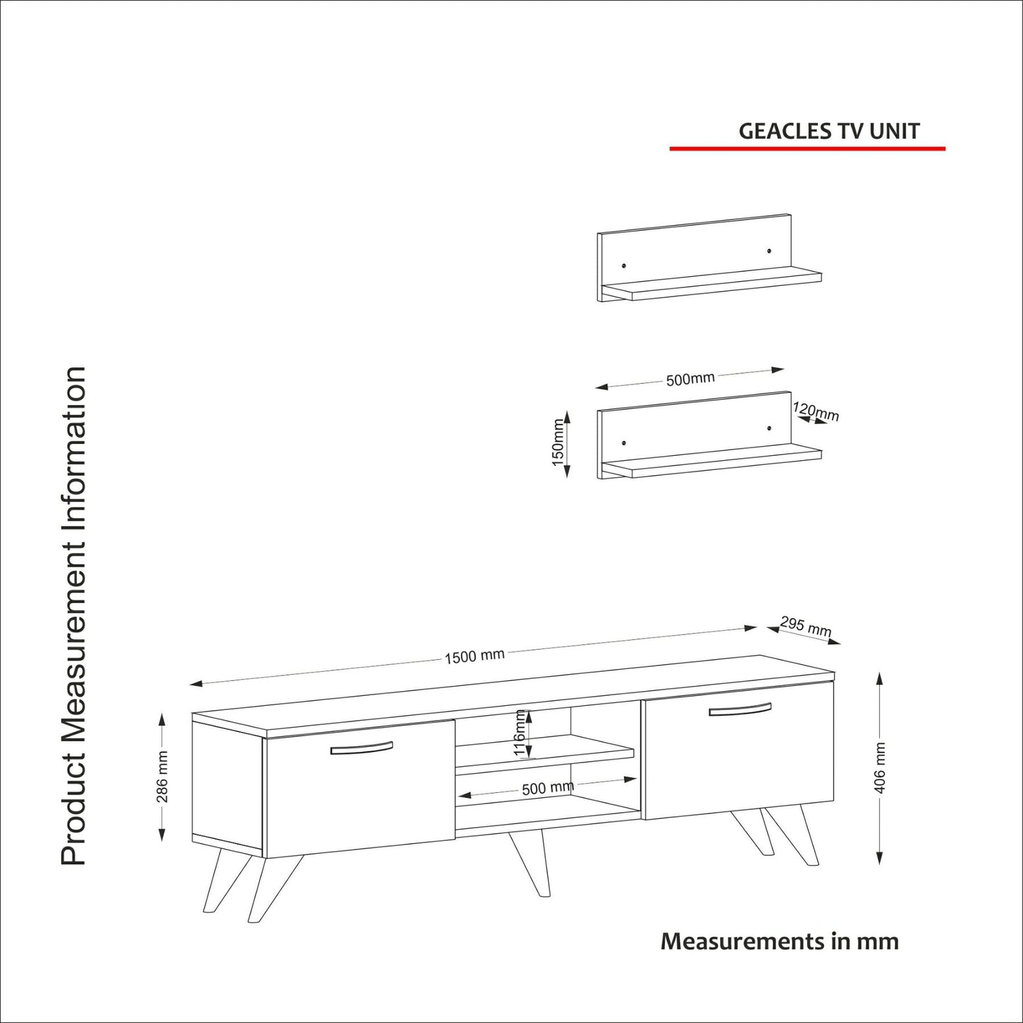 Armoire Geacles Walnut TV Unit