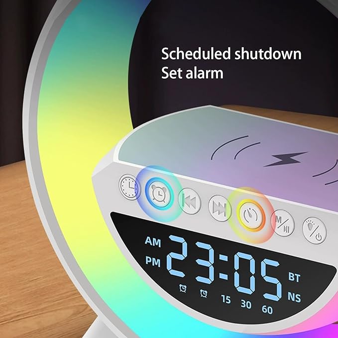 LED Wireless Charging Speaker Clock