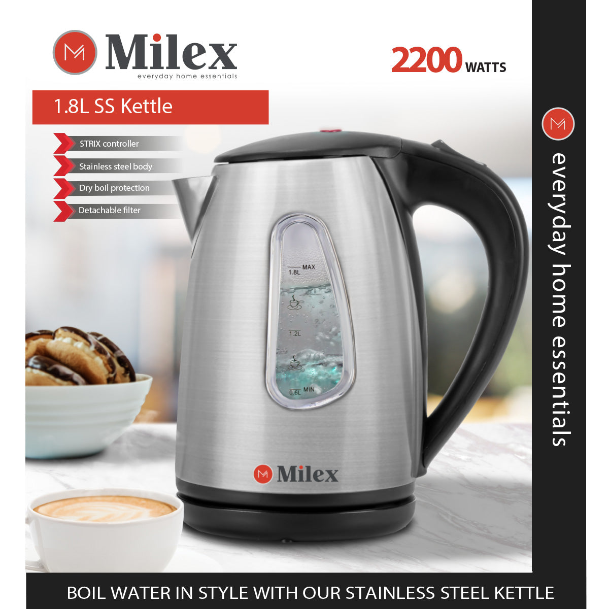 Milex 1.8L S/S Kettle