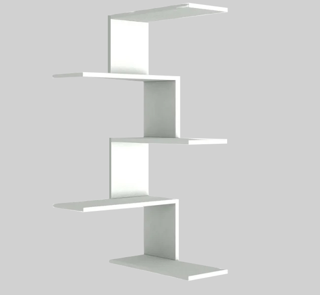 Armoire Caniko Corner Wall Shelf White